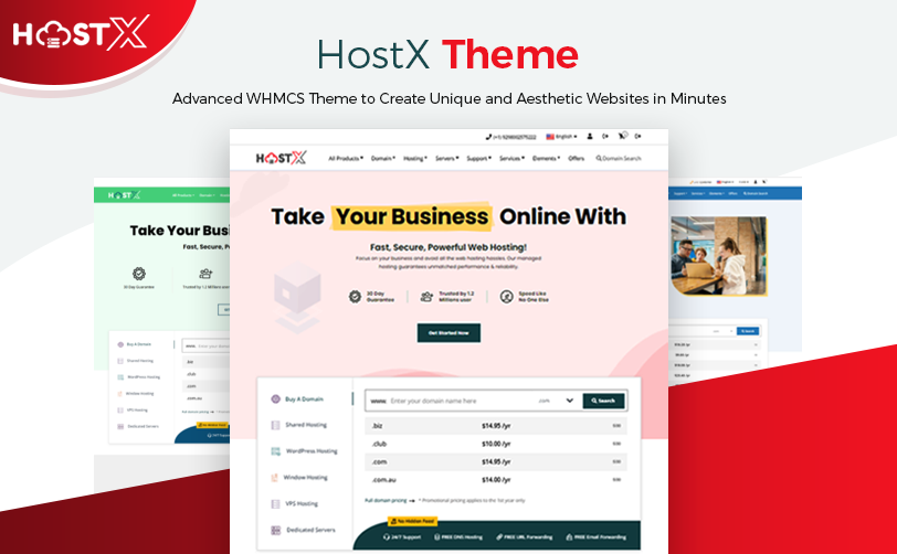 Whmcs HostX Theme V3.0.2