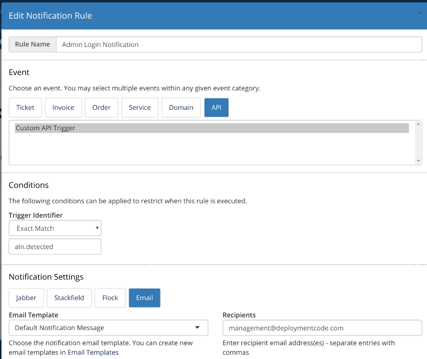 Admin Login Notify & Security For WHMCS 1.2.0