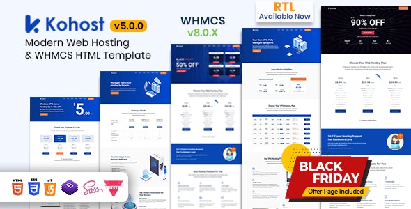 KOHOST - MODERN WEB HOSTING & WHMCS TEMPLATE V10.0.1